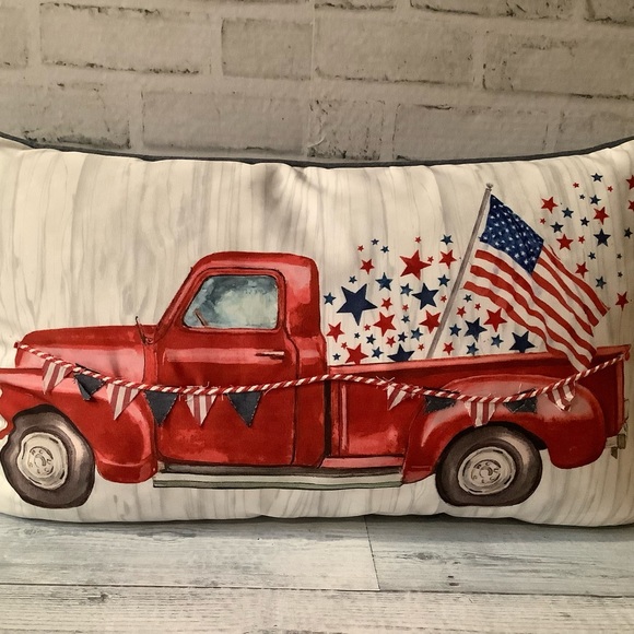 Storehouse Americana Truck Decorative Pillow - Picture 2 of 6